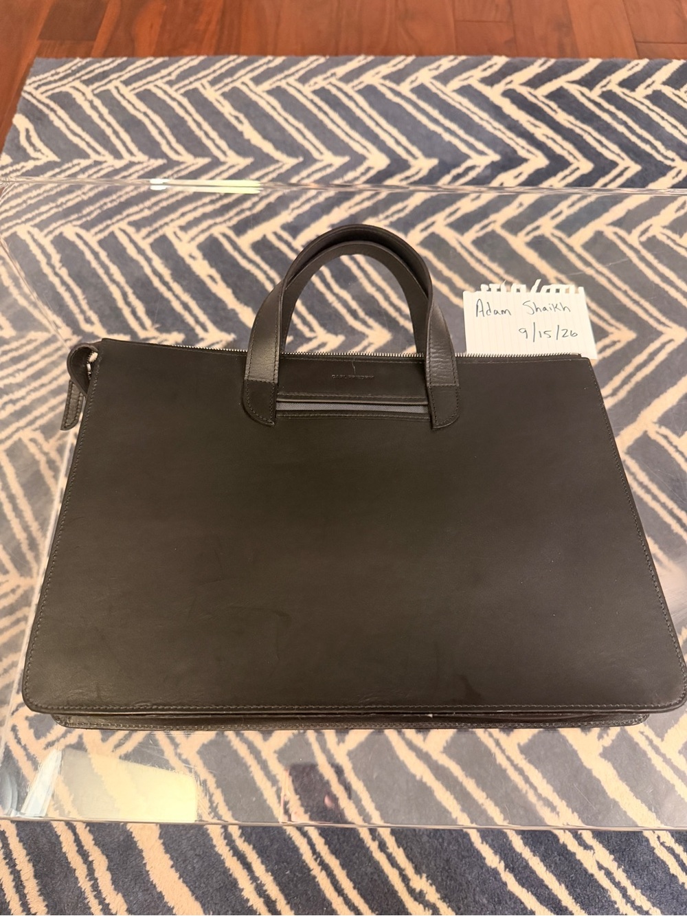 Carl Friedrik Vallance Leather Briefcase – Black – Made in Portugal